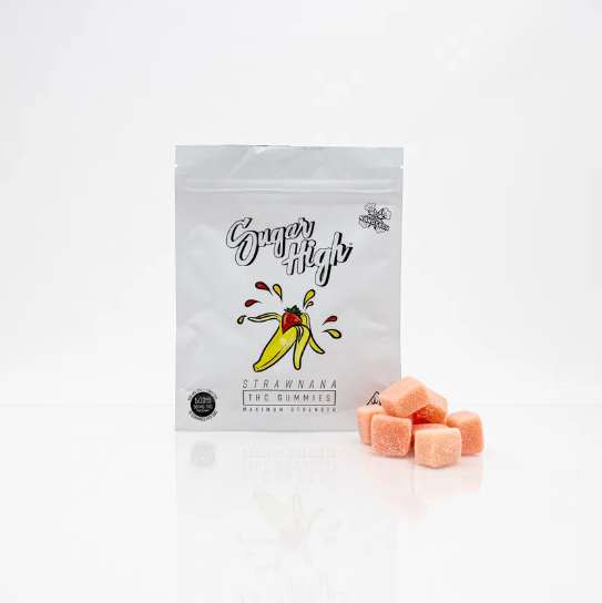 Sugar High Gummies – Strawnana 500mg Hybrid Sugar High Gummies – Strawnana 500mg Hybrid